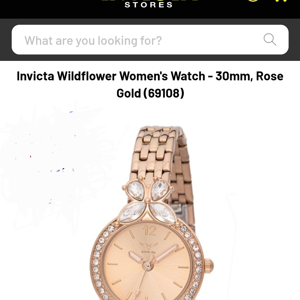 Invicta Wildflower Women's Rose Gold and Crystal Watch